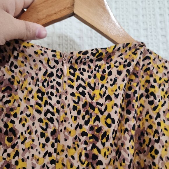 WAYF Plaza Cheetah Cut Out Tiered Women's Maxi Dress Size XS Anthropologie - Picture 13 of 14